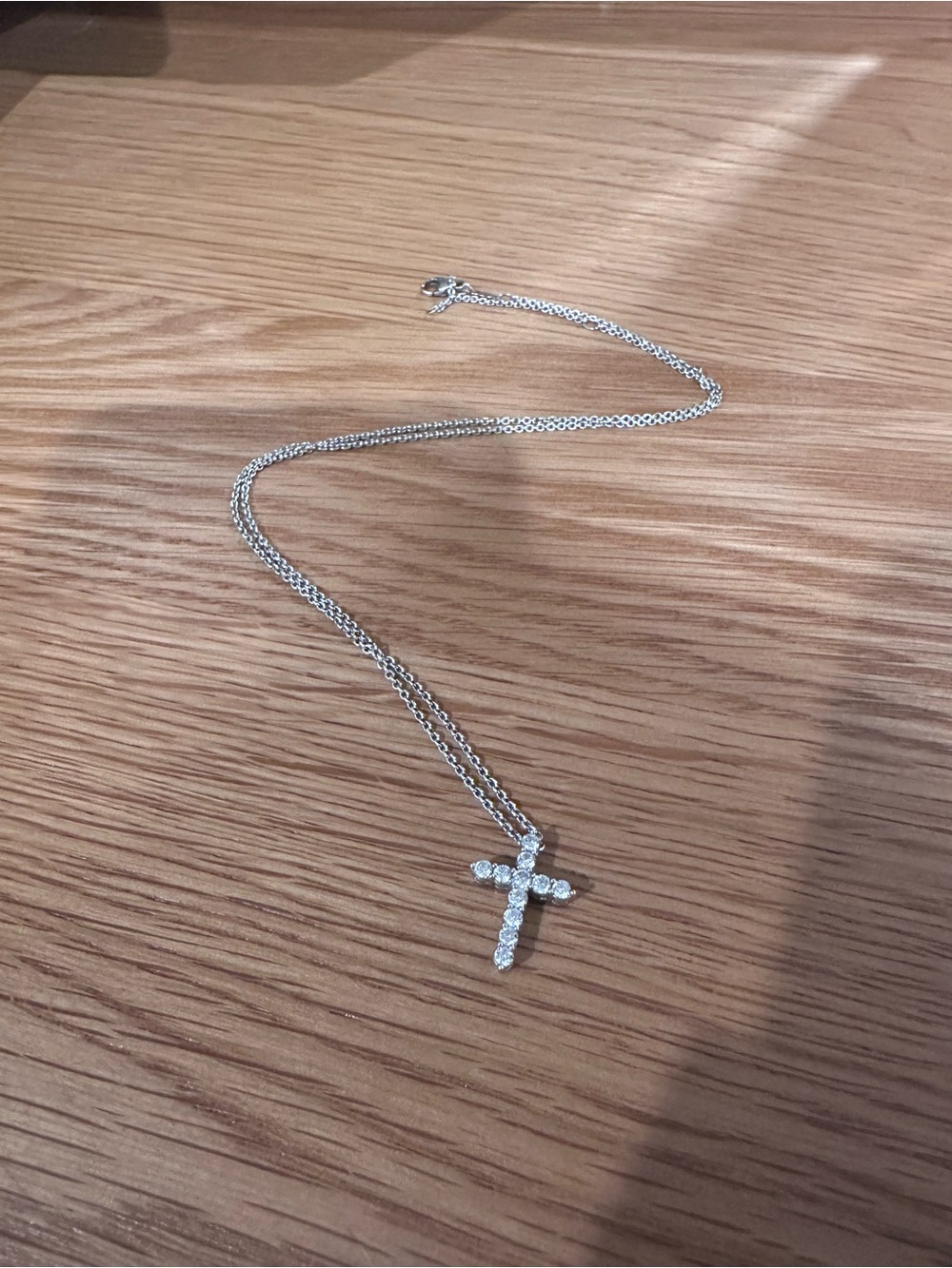 Zales Lab Grown Diamond Sterling Silver Cross Necklace